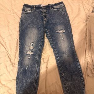 KanCan Blue Skinny Distressed Jeans